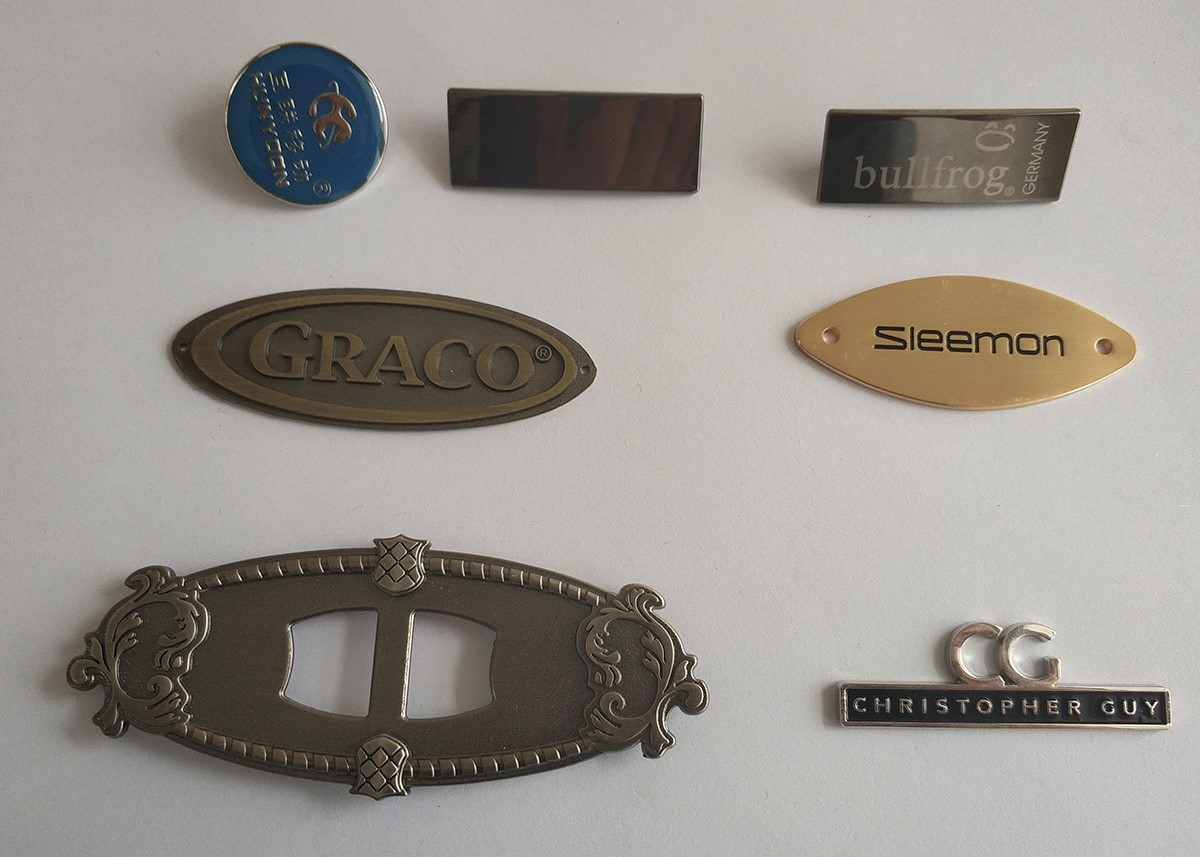 锌合金标牌,箱包标牌,