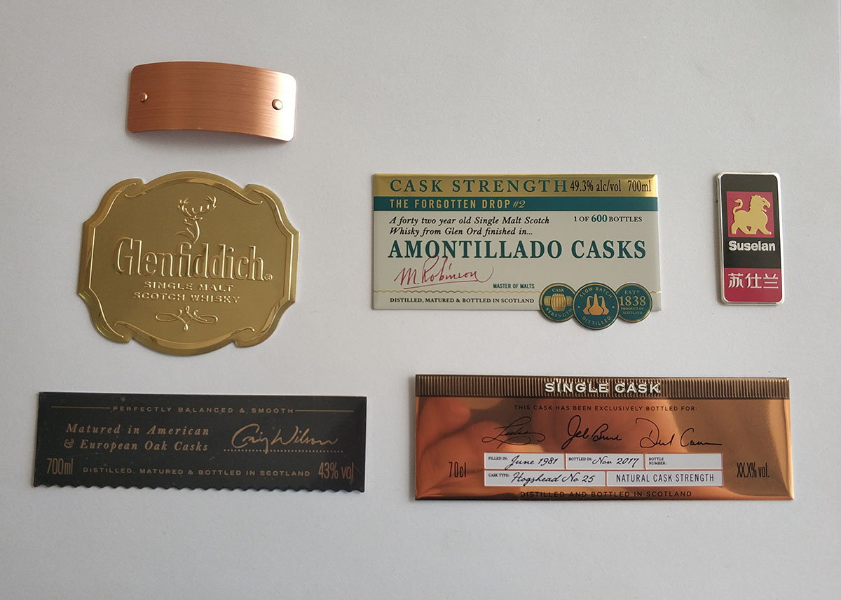 酒标铝彩印冲压标牌